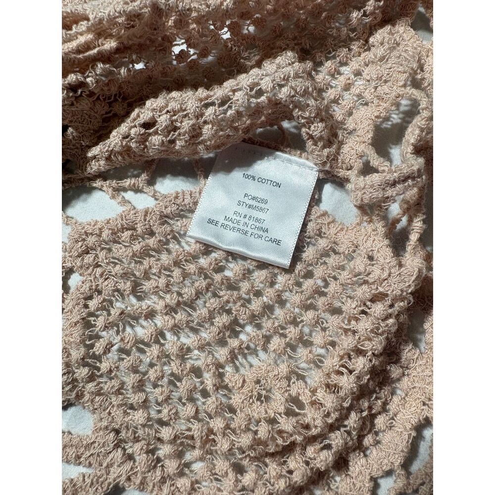 Olivia Sky Cotton Crochet Tank Top Boho Open Knit Floral Medallion Size XL - Picture 12 of 14